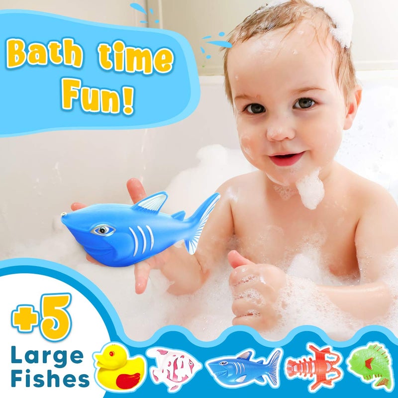 Goody King Magnetic Fishing Game Pool Toys for Kids - Outdoor Indoor Water Table Toys Carnival Party Water Bath Toy for Toddlers 1-3 4 5 6 Years Old 2 Players Gift (Medium) - Image 5